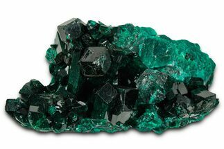 :Large, Emerald-Green Dioptase Crystals - Congo #343349