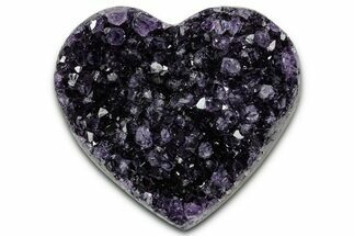 Dark Purple Amethyst Heart - Uruguay #343698