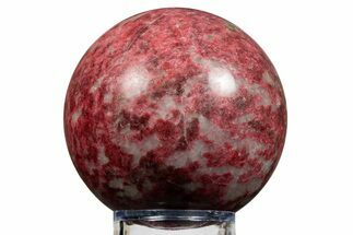 Polished Thulite Sphere - Trondheim, Norway #343956
