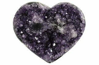 Dark Purple Amethyst Heart - Uruguay #343715