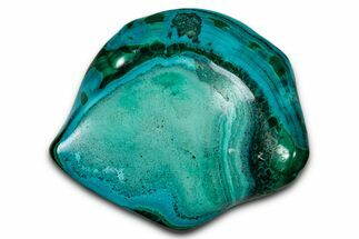 Vibrant Polished Malachite with Chrysocolla - DR Congo #336842