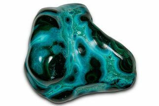 Vibrant Polished Malachite with Chrysocolla - DR Congo #336845