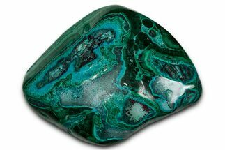 Vibrant Polished Malachite with Chrysocolla - DR Congo #336888