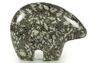 Carved Chinese Writing Stone Zuni Bear - Utah #344893