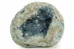 Crystal Filled Celestine (Celestite) Geode - Madagascar #344653