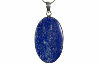 Polished Lapis Lazuli Pendant (Necklace) - Sterling Silver #345209