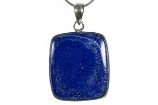 Polished Lapis Lazuli Pendant (Necklace) - Sterling Silver #345214