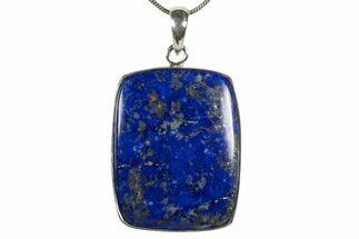 Polished Lapis Lazuli Pendant (Necklace) - Sterling Silver #345216