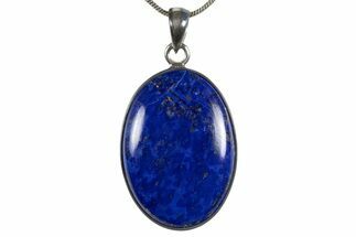 Polished Lapis Lazuli Pendant (Necklace) - Sterling Silver #345218
