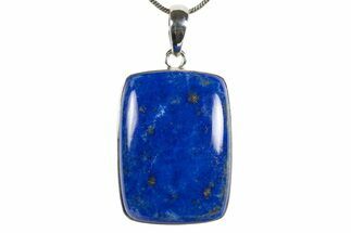 Polished Lapis Lazuli Pendant (Necklace) - Sterling Silver #345221