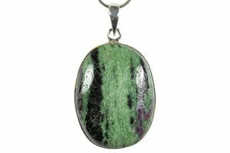 Ruby Zoisite Pendant (Necklace) - Sterling Silver #345234