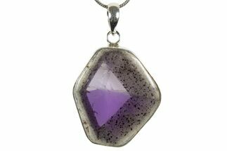 Polished Amethyst Pendant (Necklace) - Sterling Silver #345254