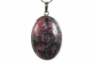 Polished Rhodonite Pendant (Necklace) - Sterling Silver #345261