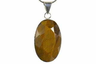 Faceted Tiger's Eye Pendant (Necklace) #345335