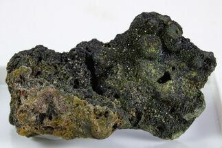 Sparkling Liebenbergite Crystals on Black Trevorite - Greece #345778