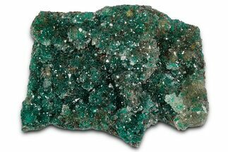 Glassy Quartz Crystals Over Dioptase - Sanda, Congo #346111