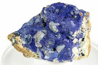Gleaming Cerussite Crystals on Sparkling Azurite - Congo #346131