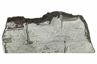 Etched Saint-Aubin Iron Meteorite Slice ( g) - France #346528