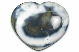 Wide Orca Agate Heart - Madagascar #344038