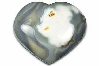Wide Orca Agate Heart - Madagascar #344041