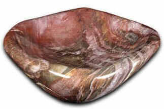 Colorful Polished Petrified Wood Bowl - Madagascar #346820