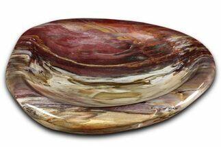 Colorful Polished Petrified Wood Bowl - Madagascar #346834