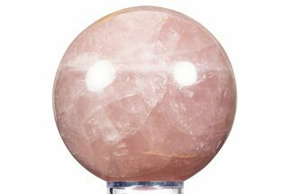 Polished Rose Quartz Sphere - Madagascar #344332