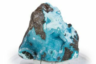 Sparkling Druzy Quartz on Chrysocolla - DR Congo #347493