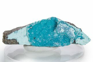 Sparkling Druzy Quartz on Chrysocolla - DR Congo #347505