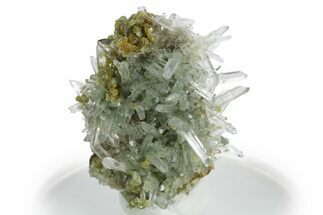 Chlorite Included Quartz Crystal Cluster - Peru #347797
