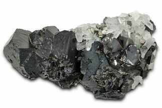 Lustrous Sphalerite Crystals on Quartz and Pyrrhotite - Peru #347585