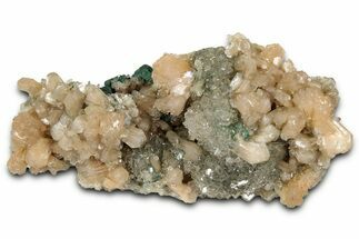 Peach Stilbite Crystals on Lustrous Heulandite - India #348349