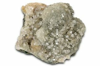 Stilbite Crystals and Micro Apophyllite on Heulandite - India #348354