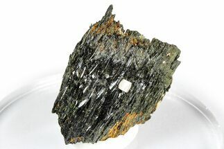 White Feldspar Crystals on Black Aegirine - Malawi #348727