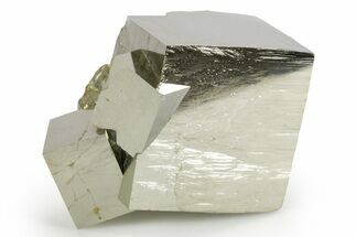 Shiny, Natural Pyrite Cube Cluster - Navajun, Spain #347305