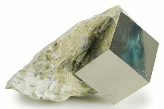 Natural Pyrite Cube In Rock - Navajun, Spain #337873