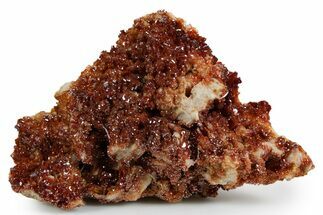 Glittering Ruby Red Vanadinite Crystals on Barite - Morocco #349425