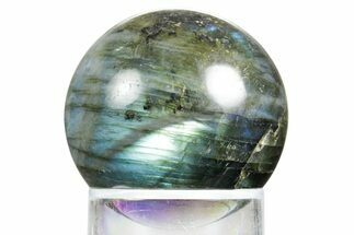 Flashy, Polished Labradorite Sphere - Great Color Play #350033