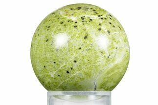 Polished Lizardite With Hematite Sphere #350151