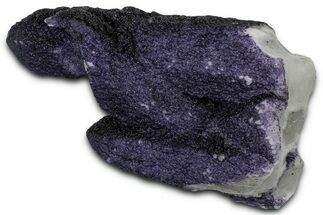 Dark Purple Fluorite Encrusted Quartz Crystals - New Find! #350672