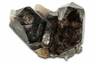 Smoky Quartz Crystal Cluster on Druzy Quartz - Australia #351790