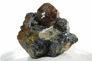 Fluorescent Zircon Crystal in Biotite Schist - Norway #351528