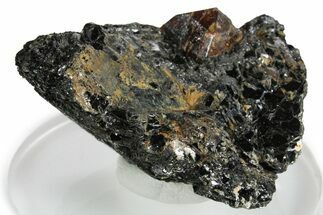 Fluorescent Zircon Crystal in Biotite Schist - Norway #351537