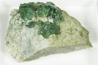 Lustrous Green Demantoid Garnet Cluster - Madagascar #352011