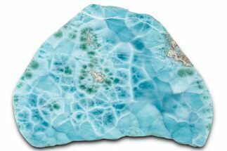 Polished Sea-Blue Larimar Slab - Dominican Republic #352195