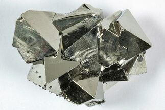 Gleaming Octahedral Pyrite Crystal Cluster - Peru #352304