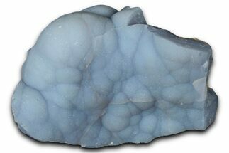 Botryoidal Blue Chalcedony Pseudomorph After Anhydrite - Peru #352429