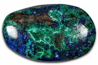 Vibrant Polished Azurite, Chrysocolla, and Malachite - Namibia #352672