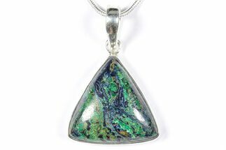 Stunning Malachite and Azurite Pendant - Sterling Silver #353986