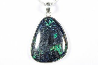 Stunning Malachite and Azurite Pendant - Sterling Silver #353989